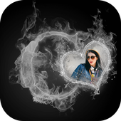 Smoky Text Photo Frame icon