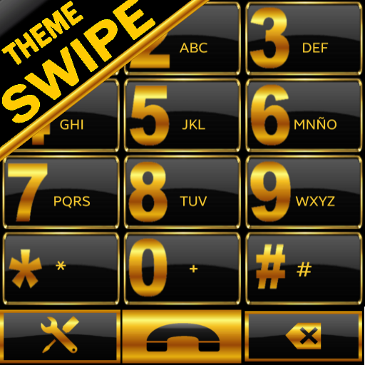 THEME SWIPE DIALER GOLD BLACK icon