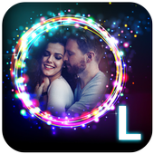 Lighting Text Photo Frame : Light Text Photo Frame icon