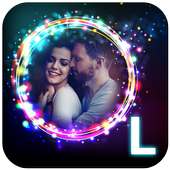 Lighting Text Photo Frame : Light Text Photo Frame on 9Apps