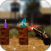 Bottle break Gun shoot 3D icon
