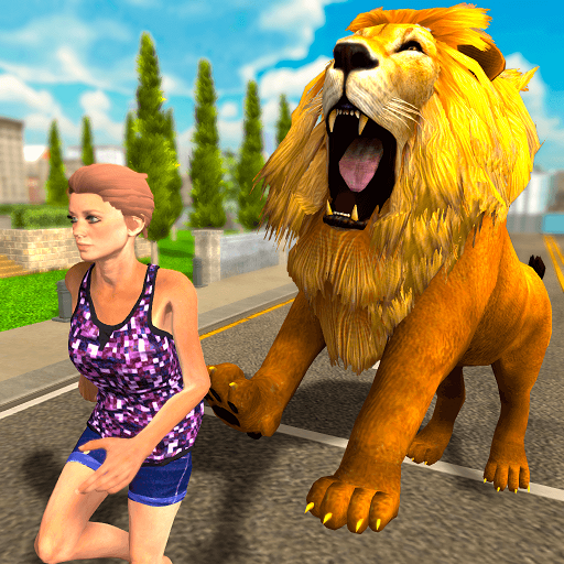 Angry Leo City attack: Wild Lion Simulator Games icon