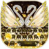 Keyboard Golden Diamond Swan on 9Apps