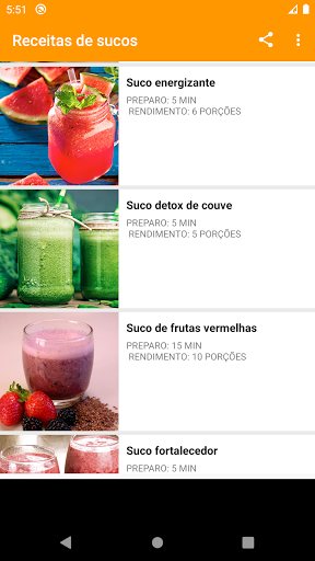 Receitas de sucos screenshot 2