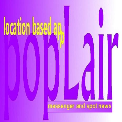 popLair [location based Messenger and News app] icon