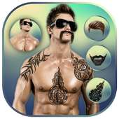 Man Hairstyle Tattoo Maker on 9Apps