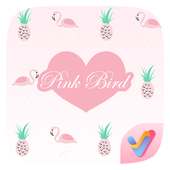 Pink Bird V Launcher Theme