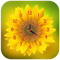 Sunflower Clock Live Wallpaper on 9Apps