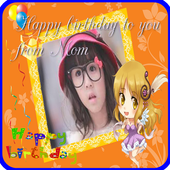 Birthday photo frames icon