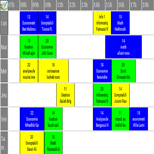 Emploi du temps pour etudiant icon
