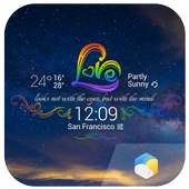 Rainbow Love theme widget