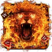 Red Fire Lion Roar Keyboard Theme on 9Apps