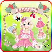Little stylist girl dress up icon