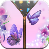 Butterfly Zipper Lock Screen icon