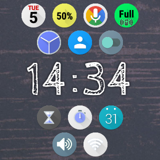 "Varied" watch face pack 1 for Bubble Clouds screenshot 18