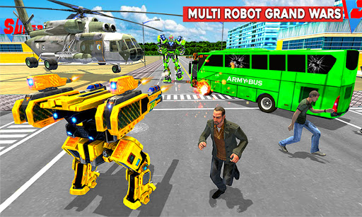 Army Bus Robot:Flying Car Game screenshot 2