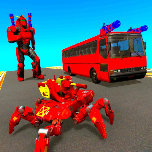 Bus Robot Car Transform - Flying Spider Robot Game icon