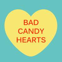 Bad Candy Hearts Keyboard Stickers for Gboard