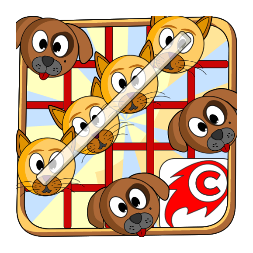 Cat Dog in Row 🐱🐶 Giant tic tac toe ⭕️❌ icon