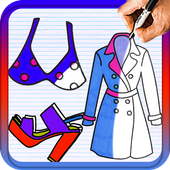 How To Draw Female set icon