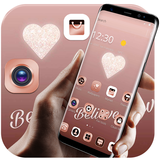 Rose Gold Heart Theme icon