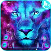 Galaxy Blue Eyes Lion Keyboard Theme on 9Apps