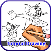 TutorialDrawing: Tom Jerry Free Drawing &amp; Coloring icon