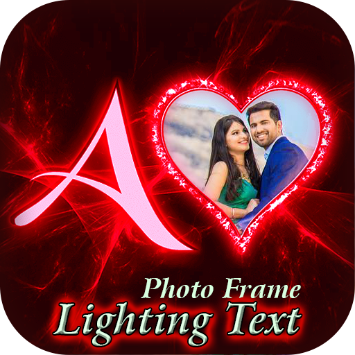 Lighting Text Photo Frame icon