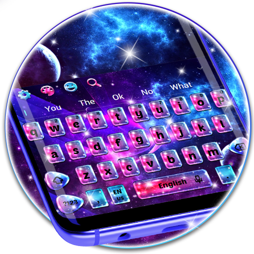 Colorful Glass Galaxy Keyboard icon