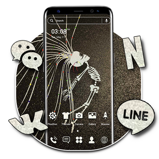 Girly Skeleton Launcher Theme icon