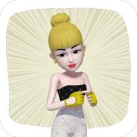 animated stickers for whatsapp - yellow cute girl