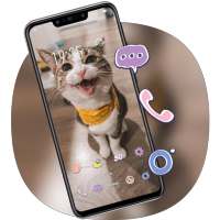 Cute Cat With Open Mouth Theme