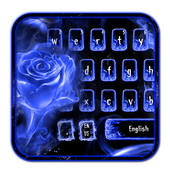 Blue Fire Rose Keyboard Theme icon