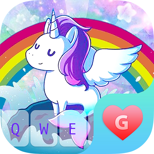 Rainbow Unicorn Mermaid Keyboard Theme for Girls icon