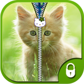 Kitty Zipper Lock Screen icon