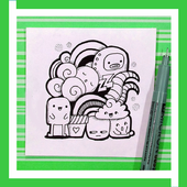 Draw Simple Doodle Art &amp; Idea Step by Step Offline icon