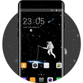 Theme for huawei p20 astronaut space wallpaper icon