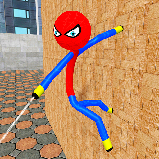 Flying Stickman Spider Rope Super Hero:Crime City icon