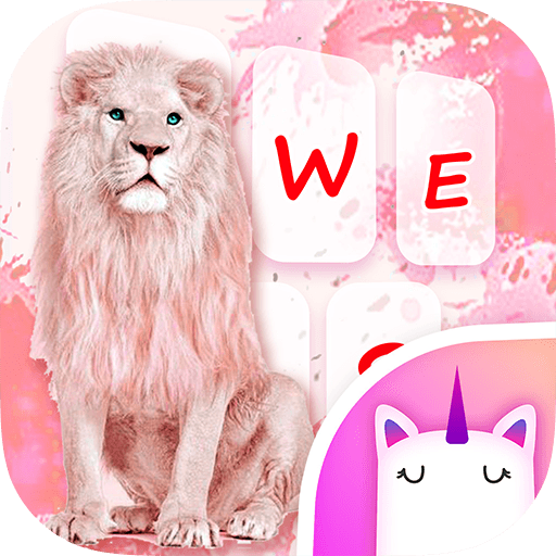 Cool Pink Lion Keyboard Theme for Girls icon