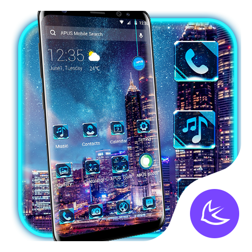 City Night Scene APUS Launcher theme icon