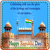 Happy Republic Day Greeting icon