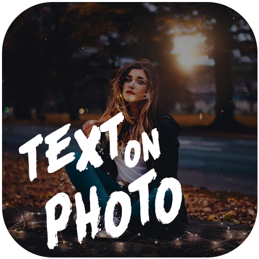 Text on photo icon