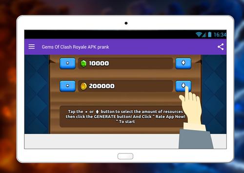 Gems Of Clash Royale APK prank screenshot 9
