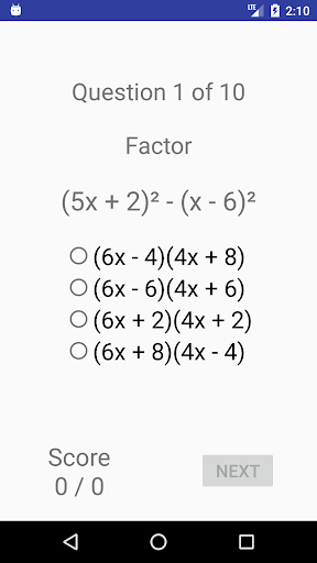 Algebra Quiz screenshot 3