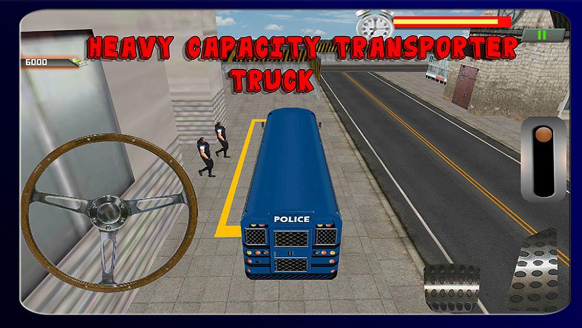 Police Truck Transporter 3D screenshot 1