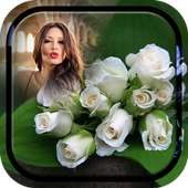 White Rose Photo Frame on 9Apps