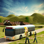 Coach Bus Offroad Down Hill icon