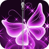 Butterfly Zipper Lock Screen icon