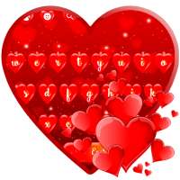 Red Love Heart Keyboard Theme on 9Apps