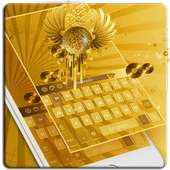 Golden music keyboard